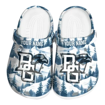 customized bowling green falcons snowy mountains clogs best selling