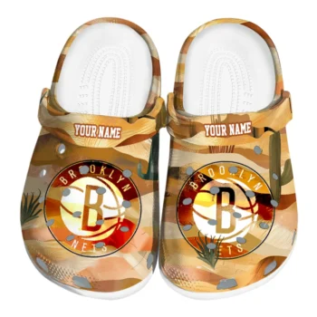 customized brooklyn nets desert layers clogs best selling