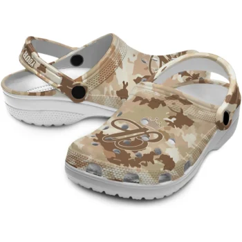 customized budweiser big b camouflage beige brown clogs high quality hey clogs