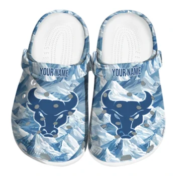 customized buffalo bulls mountain artwork clogs best selling