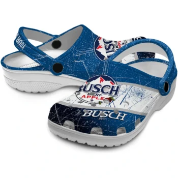 customized busch light apple tasty blue white clogs high quality hey clogs