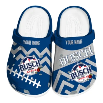 customized busch light beer badge blue gray clogs best selling hey clogs
