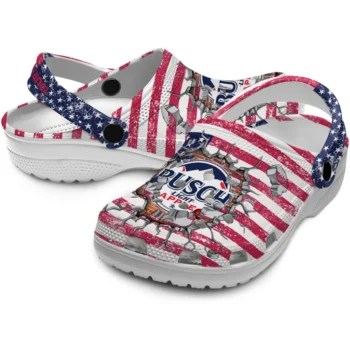 customized busch light beer impact red blue clogs high quality hey clogs