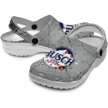 customized busch light busch apple gray clogs high quality hey clogs
