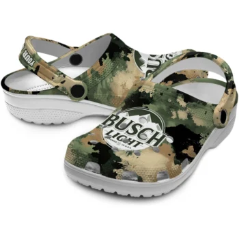 customized busch light camouflage green brown clogs high quality hey clogs