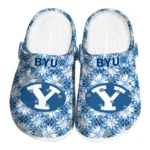 customized byu cougars snowflake mosaic clogs best selling