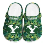 customized byu cougars tropical leaves clogs best selling