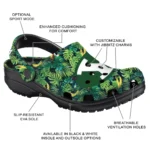 customized byu cougars tropical leaves clogs best selling