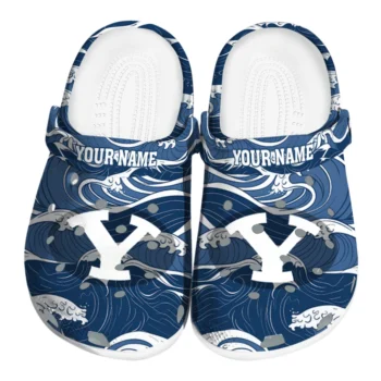 customized byu cougars wave flow clogs best selling