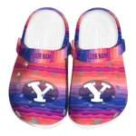 customized byu cougars wavy stripes clogs best selling