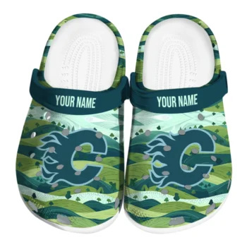 customized calgary flames hills illustration clogs best selling