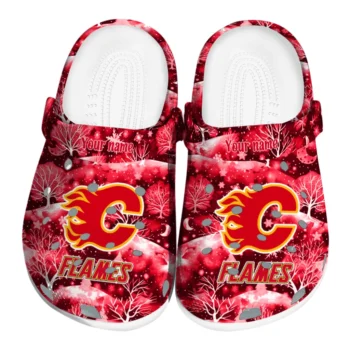 customized calgary flames snowy hills clogs best selling