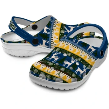 customized california golden bears christmas motif clogs high quality