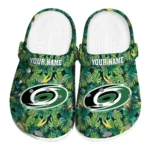 customized carolina hurricanes tropical leaves clogs best selling