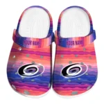 customized carolina hurricanes wavy stripes clogs best selling