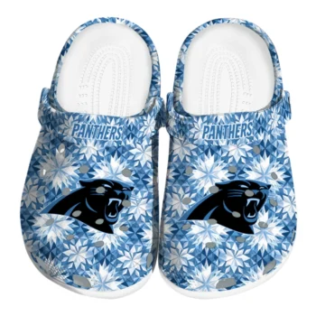 customized carolina panthers snowflake mosaic clogs best selling