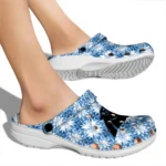 customized carolina panthers snowflake mosaic clogs best selling