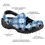 customized carolina panthers snowflake mosaic clogs best selling