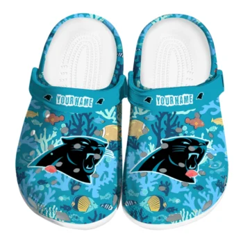 customized carolina panthers tropical fish ocean clogs best selling