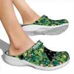 customized carolina panthers tropical leaves clogs best selling