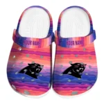 customized carolina panthers wavy stripes clogs best selling