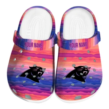 customized carolina panthers wavy stripes clogs best selling
