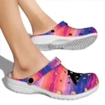 customized carolina panthers wavy stripes clogs best selling