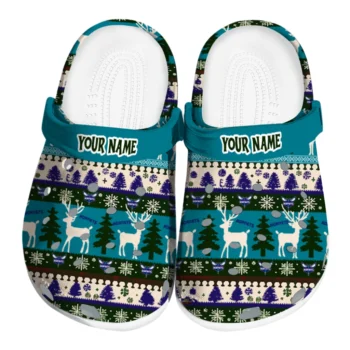 customized charlotte hornets christmas motif clogs best selling
