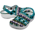 customized charlotte hornets christmas motif clogs best selling