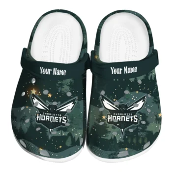 customized charlotte hornets deer nightscape clogs best selling