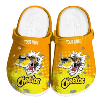 customized cheetos cheetah crunch orange yellow clogs best selling hey clogs