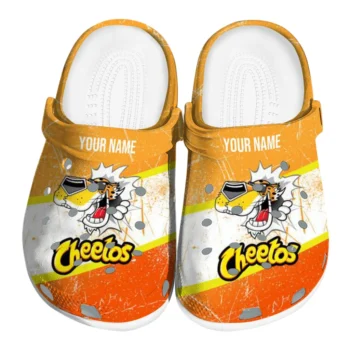 customized cheetos cheetah snap orange white clogs best selling hey clogs