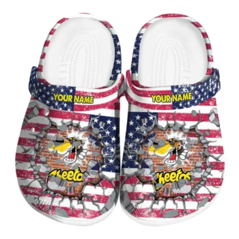 customized cheetos eagle smash red blue clogs best selling hey clogs