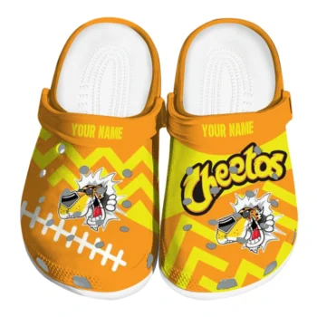 customized cheetos mascot crunch orange yellow clogs best selling hey clogs