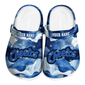 customized cheetos waves texture blue white clogs best selling hey clogs