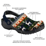 customized chicago bears christmas motif clogs best selling