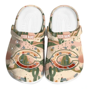 customized chicago bears desert cactus pattern clogs best selling