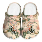 customized chicago white sox desert cactus pattern clogs best selling