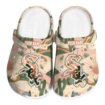 customized chicago white sox desert cactus pattern clogs best selling