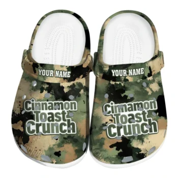 customized cinamon toast crunch green camouflage green black clogs best selling hey clogs