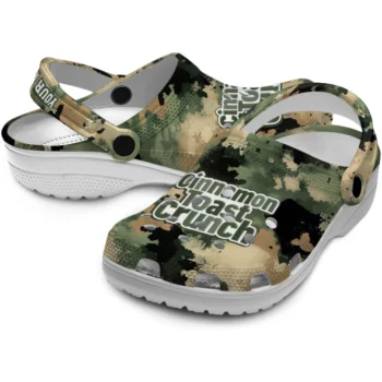 customized cinamon toast crunch green camouflage green black clogs high quality hey clogs