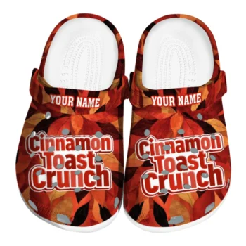 customized cinamon toast crunch leaves red brown clogs best selling hey clogs