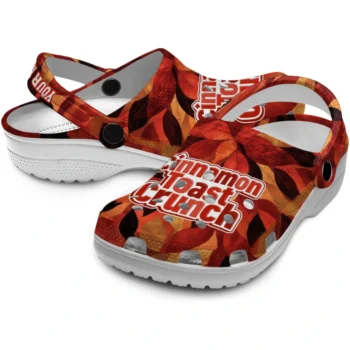 customized cinamon toast crunch leaves red brown clogs high quality hey clogs