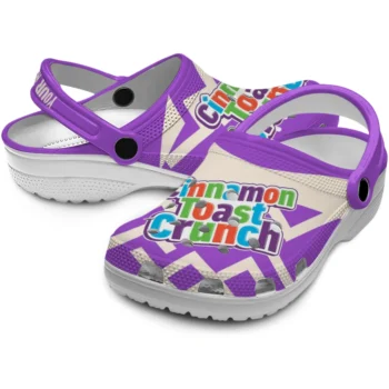 customized cinamon toast crunch letters purple beige clogs high quality hey clogs