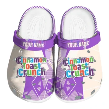 customized cinamon toast crunch mosaic pattern purple beige clogs best selling hey clogs
