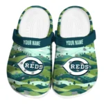 customized cincinnati reds hills illustration clogs best selling
