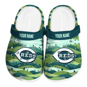 customized cincinnati reds hills illustration clogs best selling