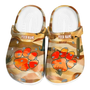 customized clemson tigers desert layers clogs best selling