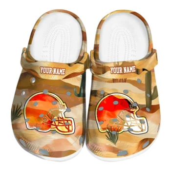 customized cleveland browns desert layers clogs best selling
