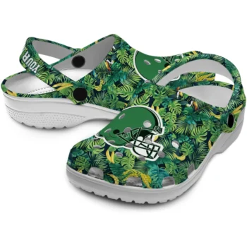 customized cleveland browns tropical leaves clogs high quality